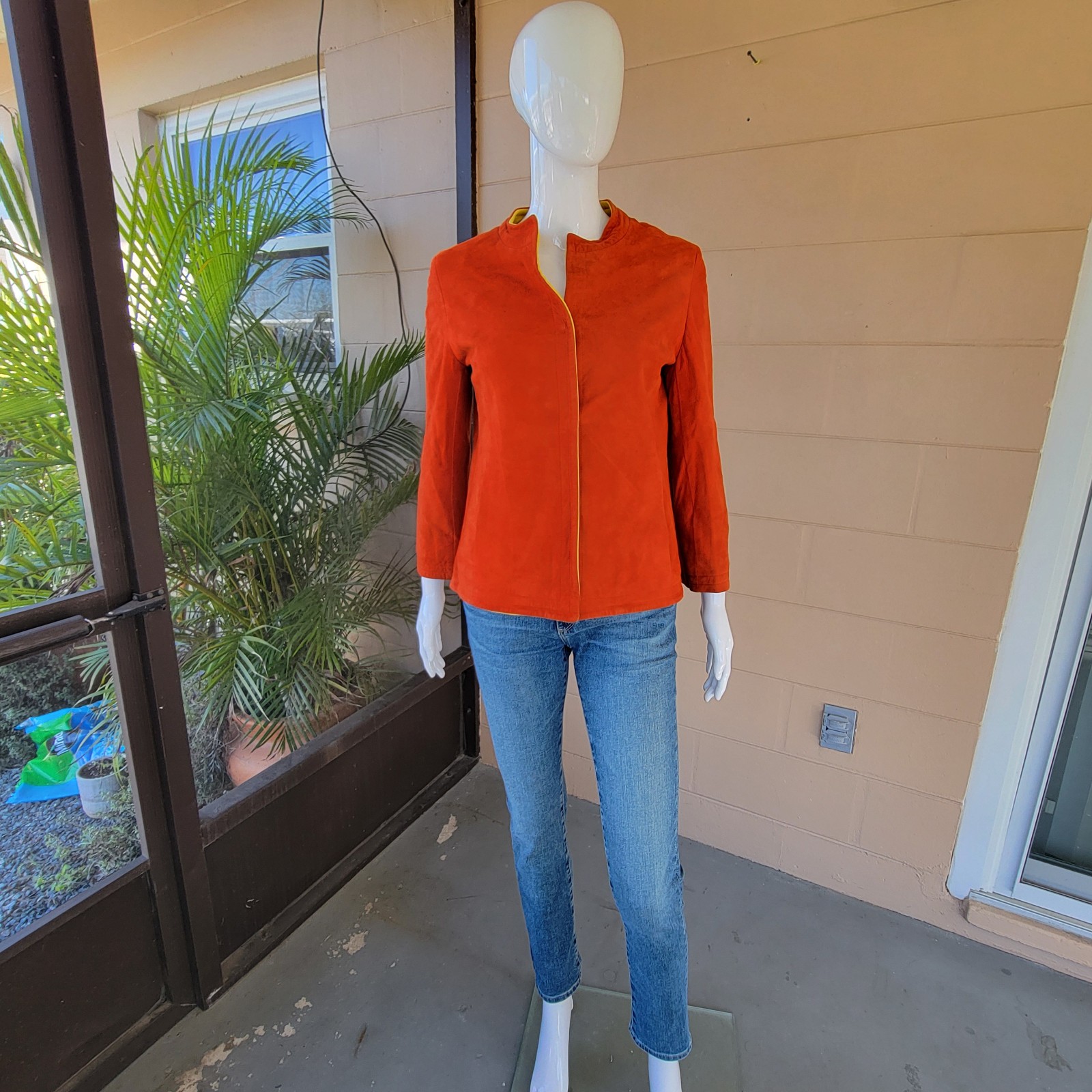 Vintage 70’s Paprika Orange Suede Jacket Women Size S