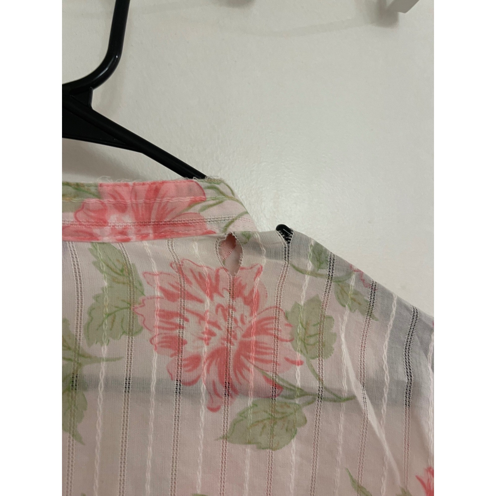 Vintage Aeropostale Floral Button Down Pink Blouse Y2K Summer Chic