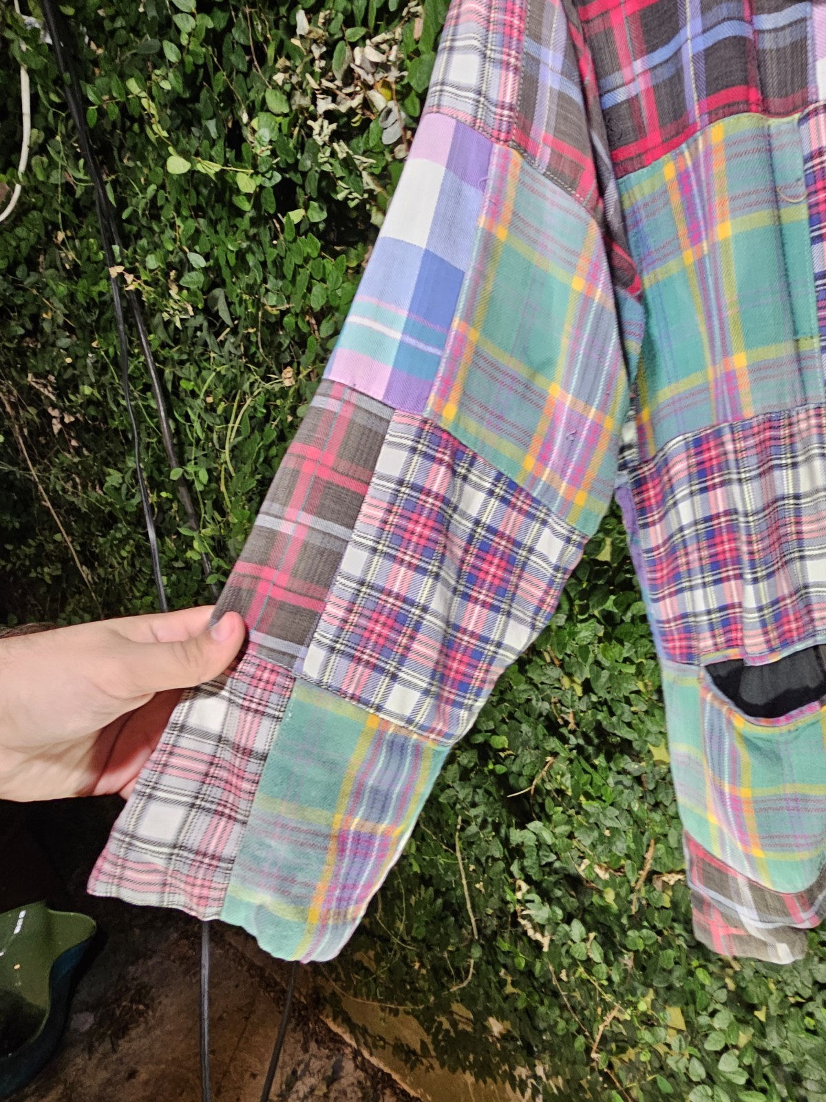 Vintage 80s Tangibles Patchwork Plaid Blazer Boho Preppy Sz M Jacket