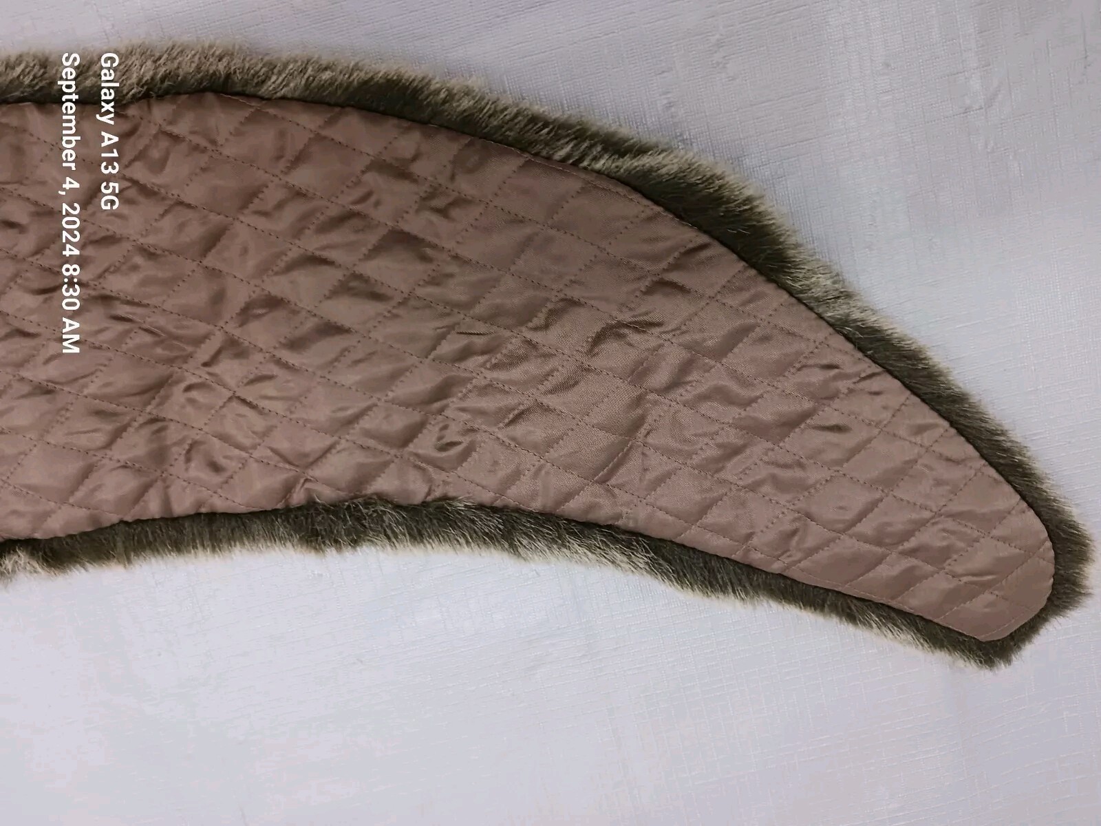 NWT Banana Republic Faux Fur Collar Brown L 36″