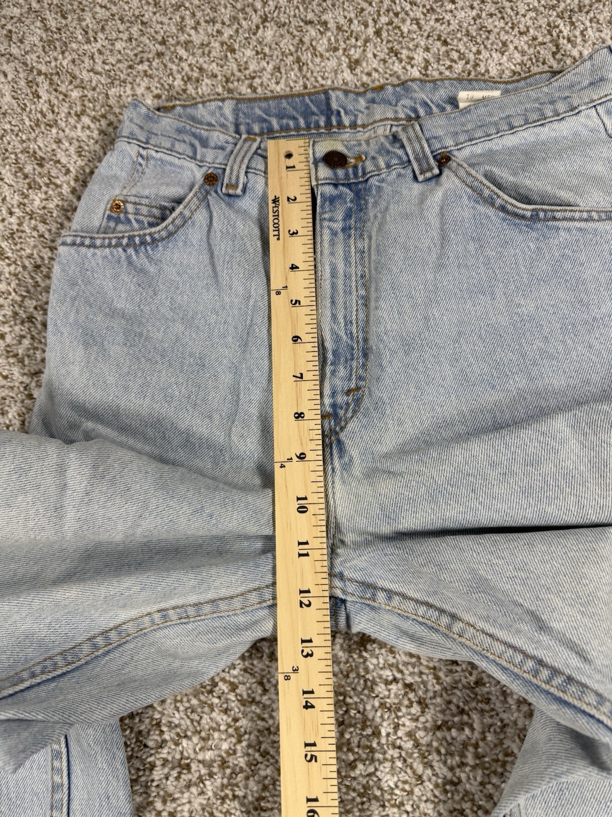 VINTAGE Levi’s 15921 Orange Tab Light Wash Tapered Fit High Rise Jeans Women’s M
