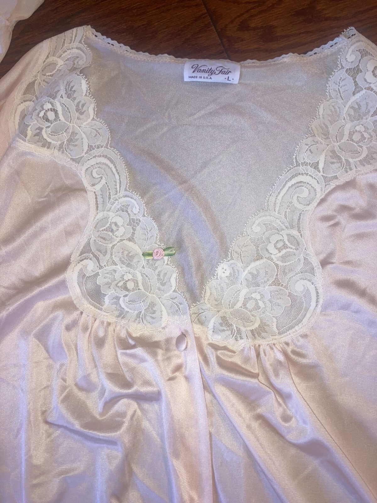 Vintage Vanity Fair Day Gown Silky Robe Size Large Made in the USA