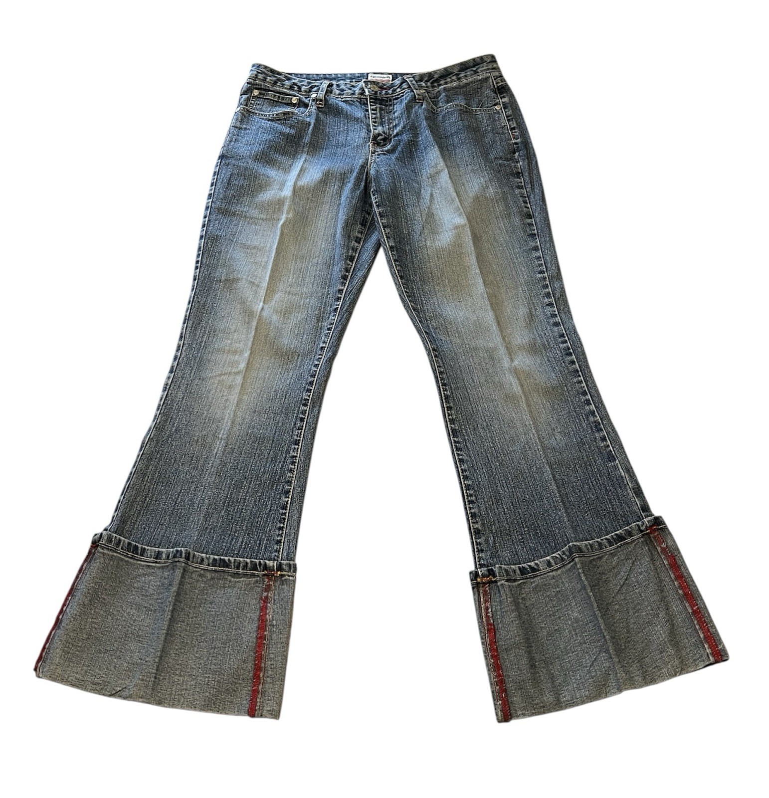 Y2K Vintage No Boundaries big cuff flare jeans