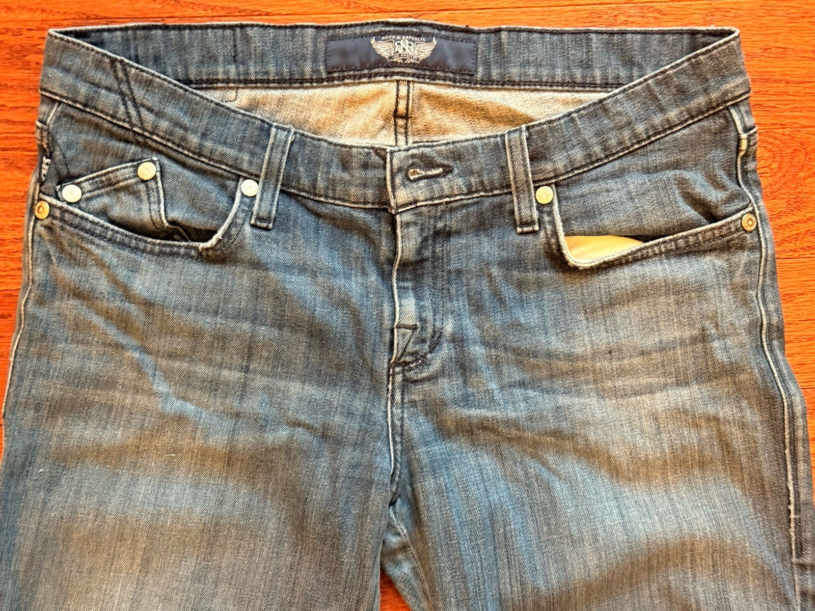 Women’s Vintage Early 2000’s Rock And Republic Size 32 Wide Leg Jeans
