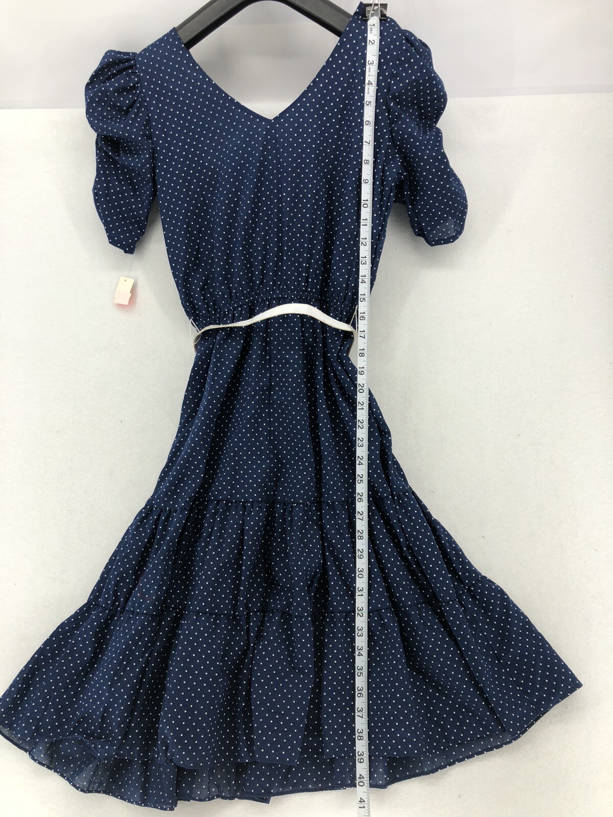Vtg D. B. A. – L.A. Dress Womens Size 7 Polka Dot with Belt NWT