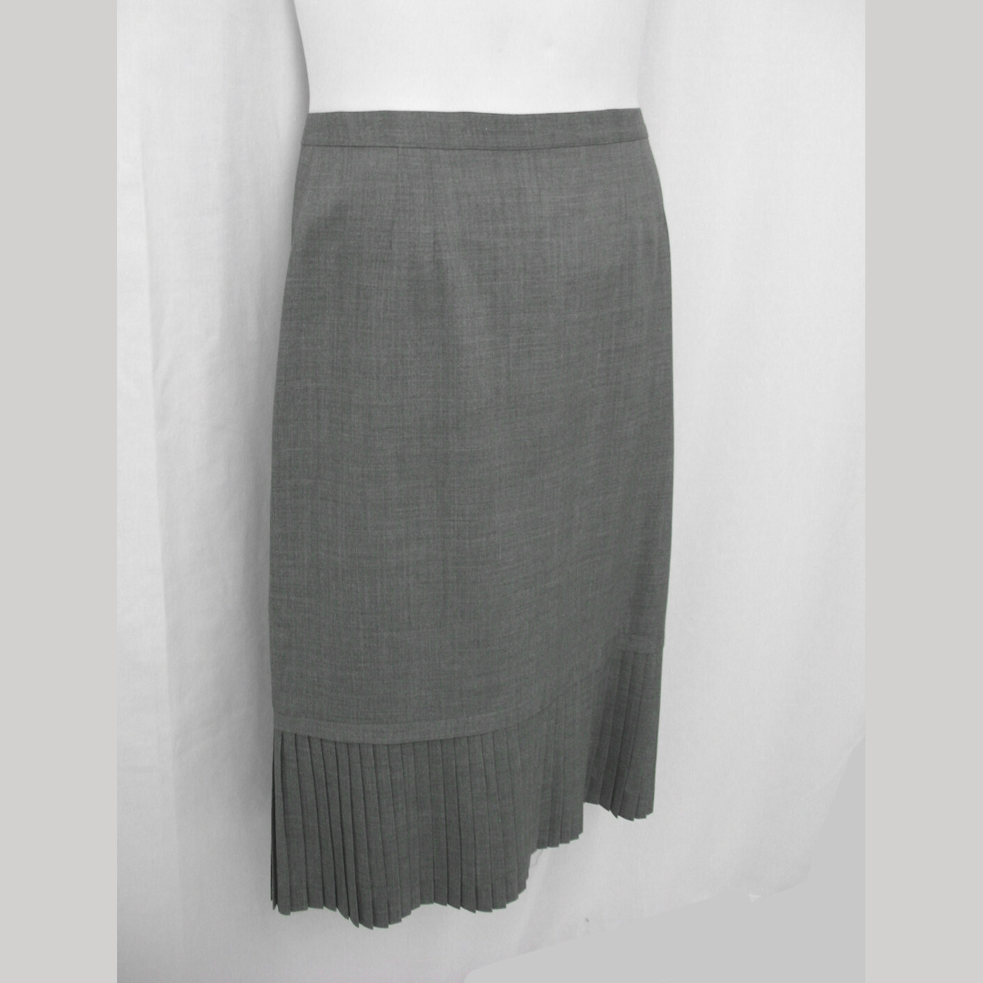 Vintage 1960s-70s Mr. Z San Francisco Gray Straight Career Skirt Size 10