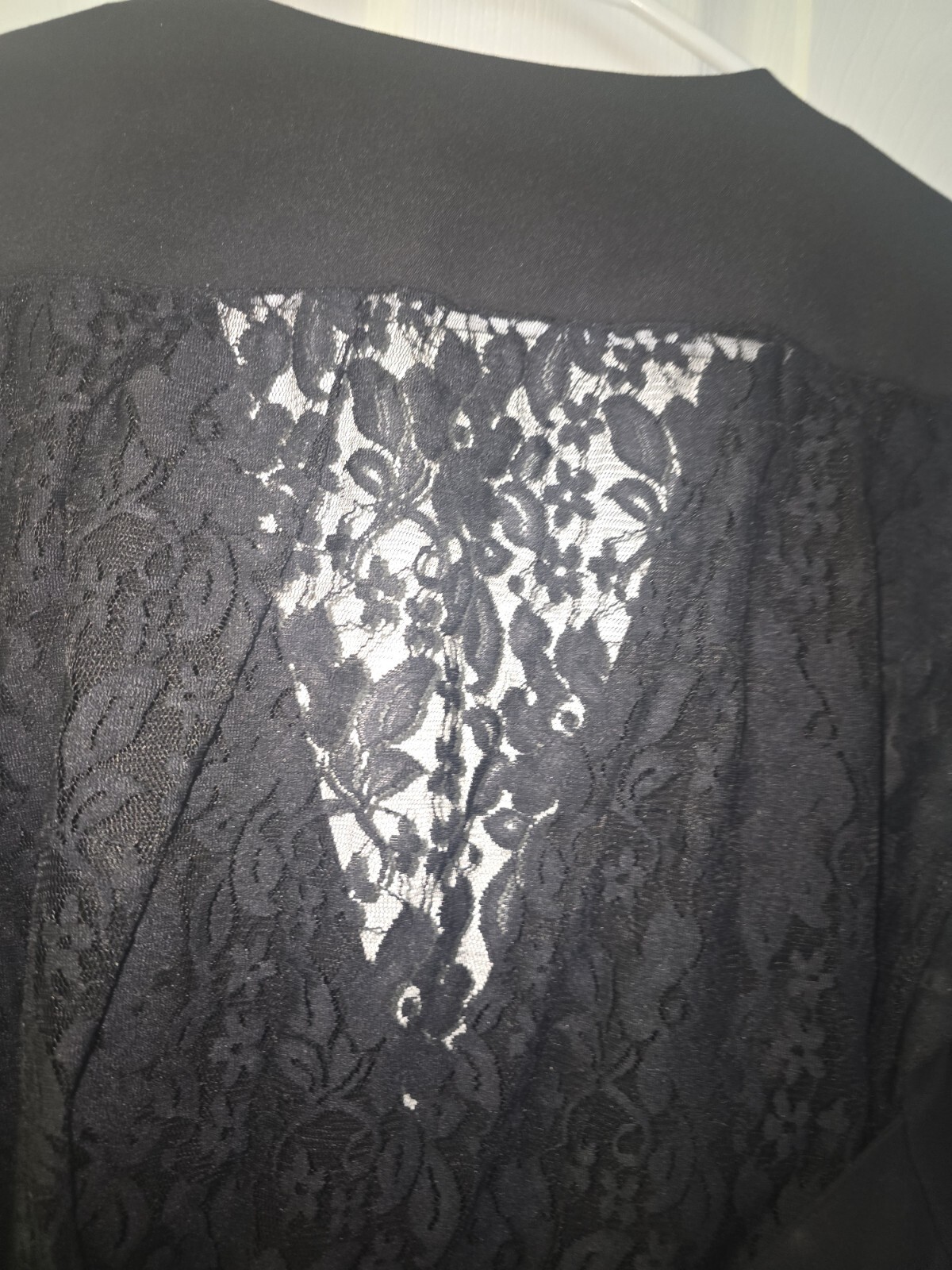 Women’s Beautiful Black „IZ Byer” 3/4 Sleeve Lace Fashion Sexy Blazer Y2K Large