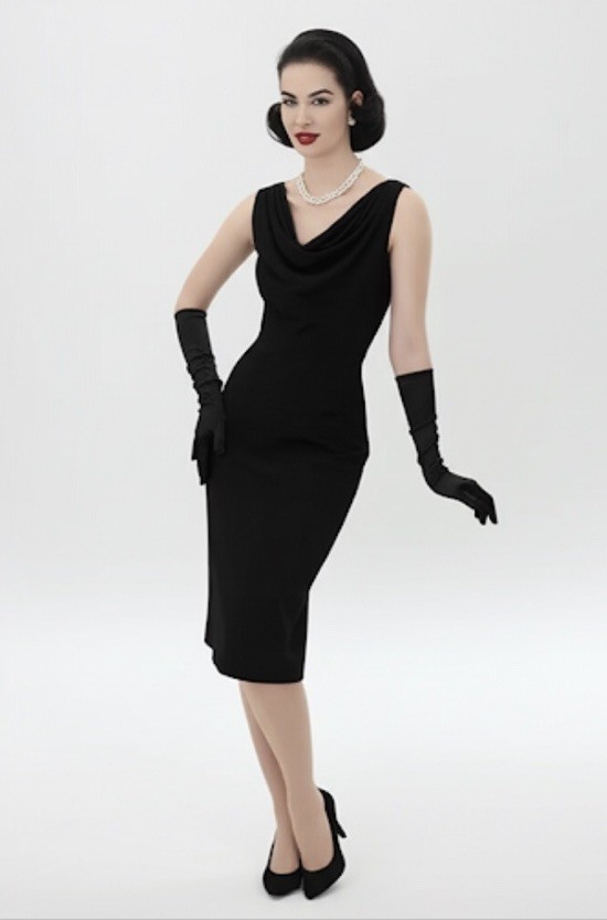 Vintage 1950-1960s Stephen O’Grady Little Black Sleeveless Dress Medium