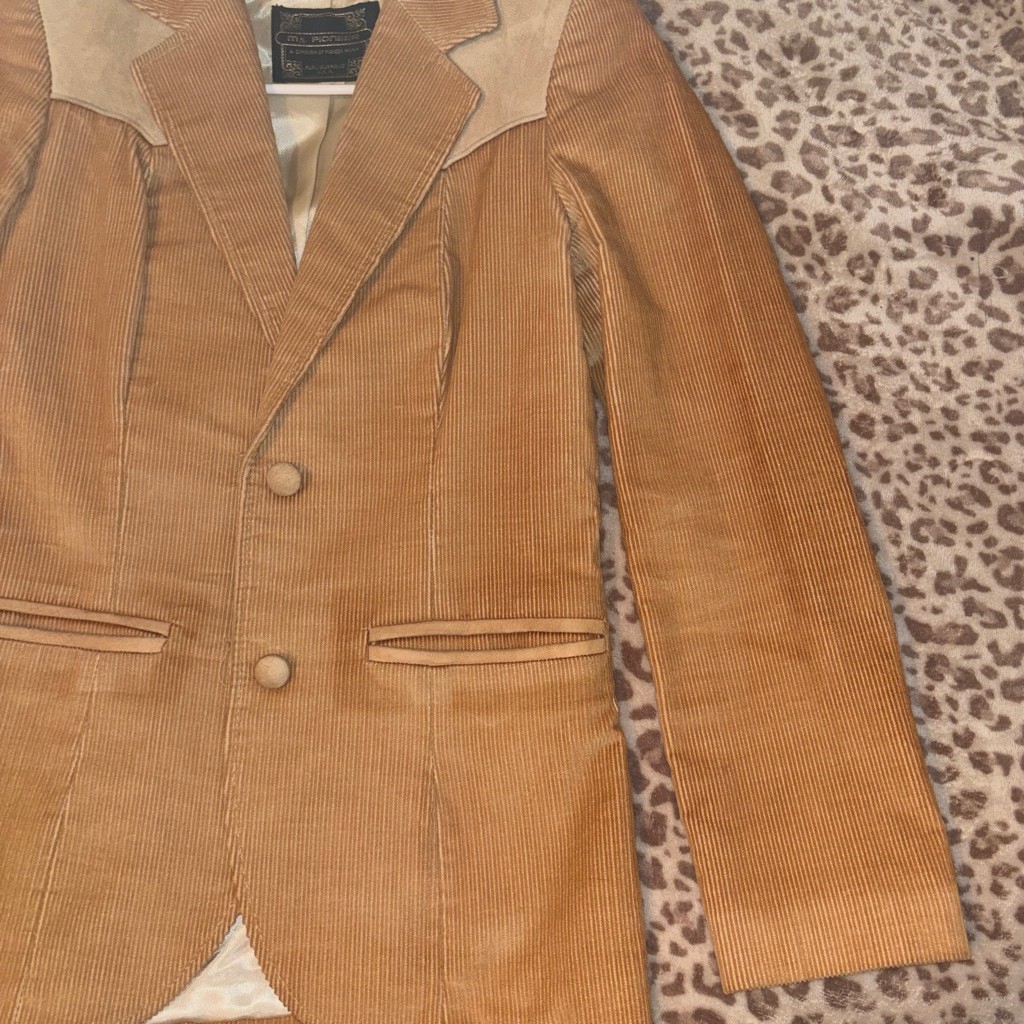vintage ms pioneer suede and corduroy blazer