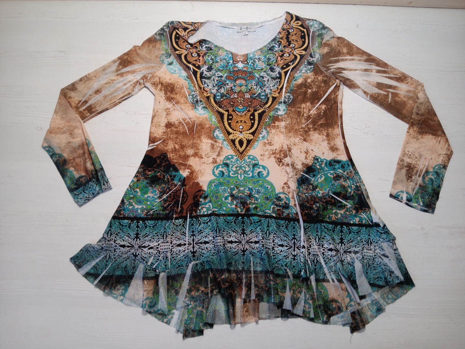 Vintage Made In Usa Cover Charge Womens Long Sleeve Shirt Size Medium