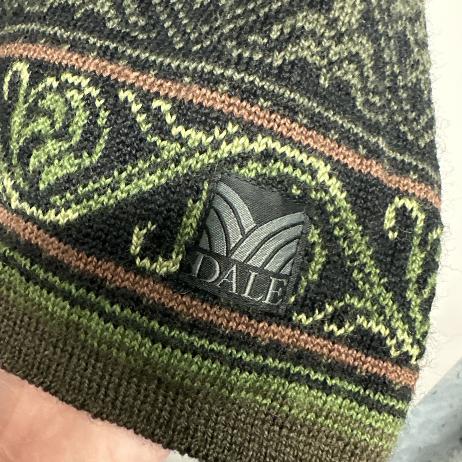 Women’s Dale Of Norway 100% Wool Pullover Sweater Ladies Large L Olive/Black