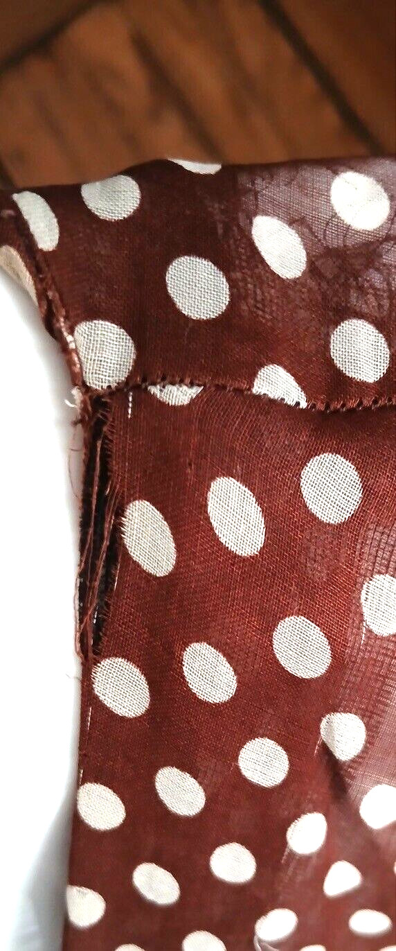 Darling Vintage Gay Gibson sheer Polka Dot dress 50s XS Lolita Rockabilly