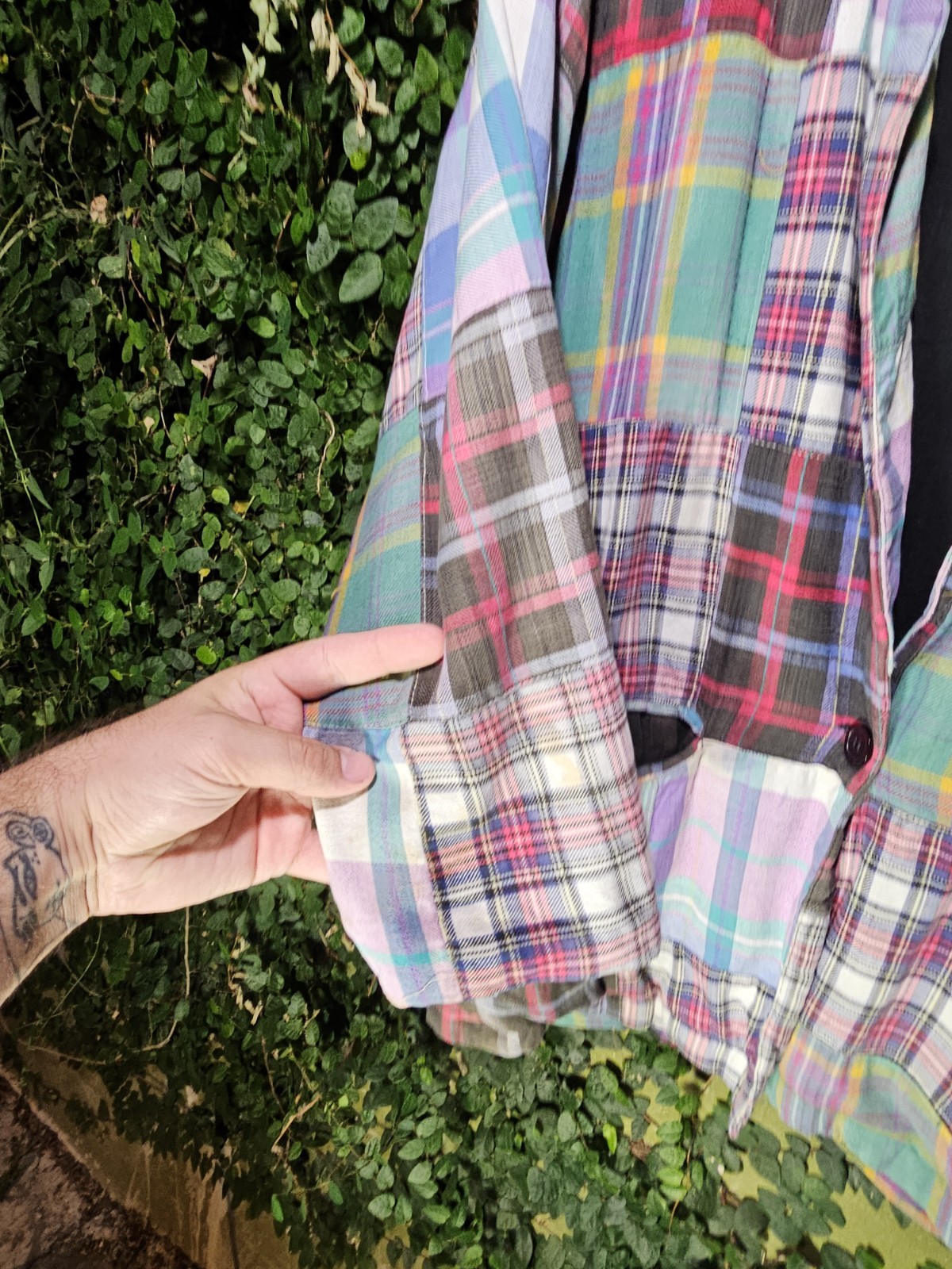 Vintage 80s Tangibles Patchwork Plaid Blazer Boho Preppy Sz M Jacket
