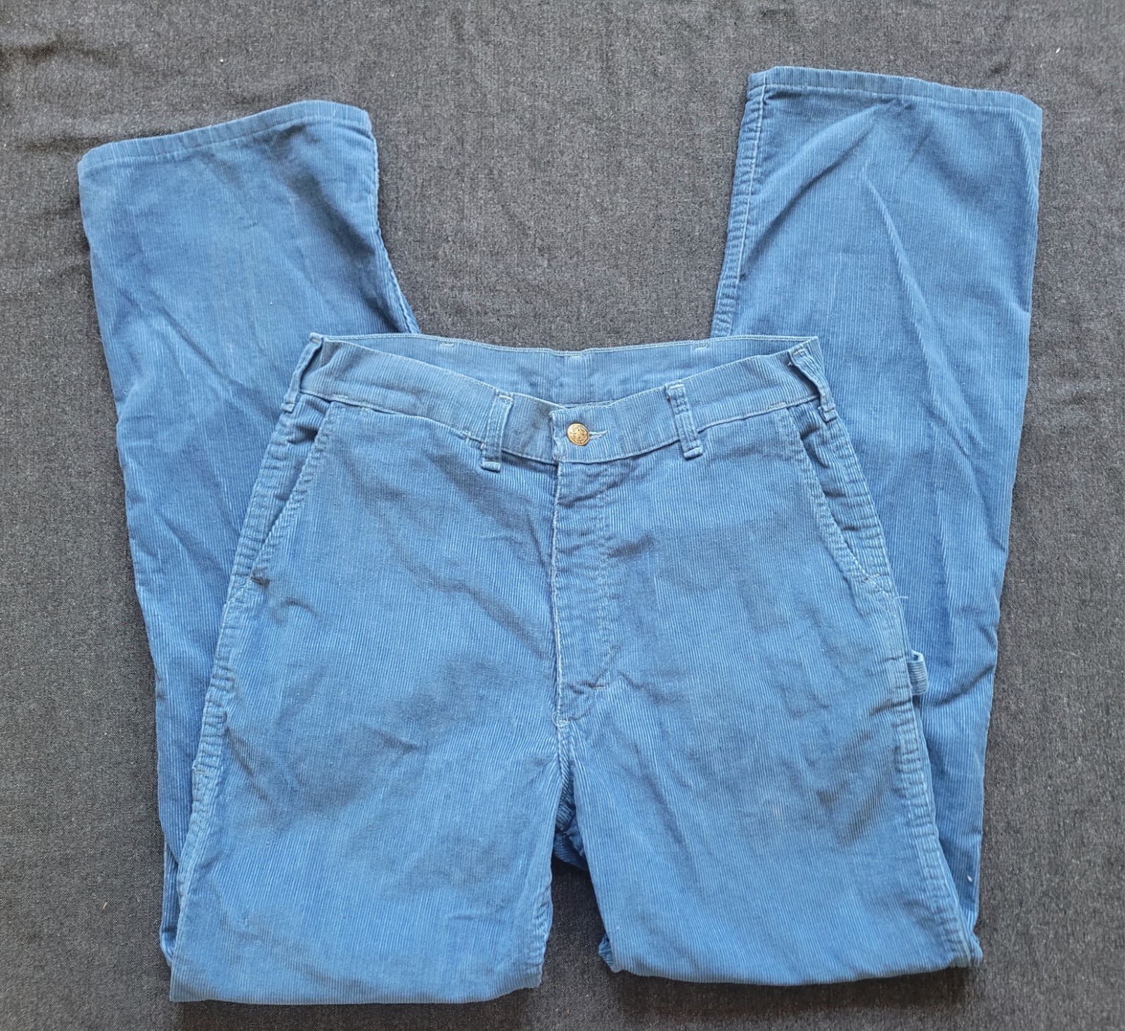 Vintage 80s 90s Oshkosh Bgosh Blue Corduroy Pants Slacks Carpenter 30×31 High