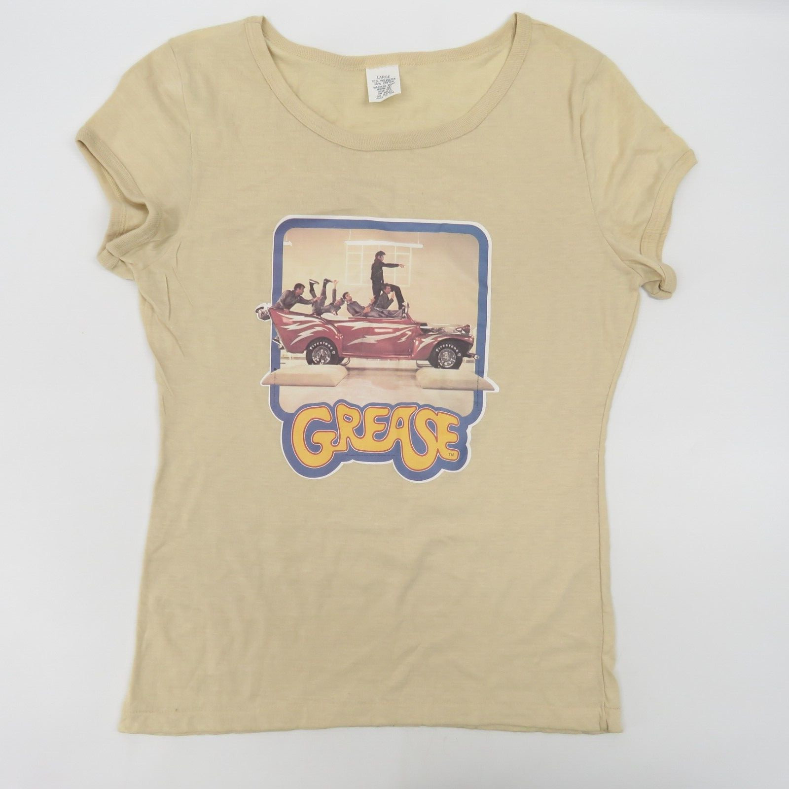 Vintage Single Stitch Short Sleeve Grease Iron On Women’s T-Shirt L (Large)