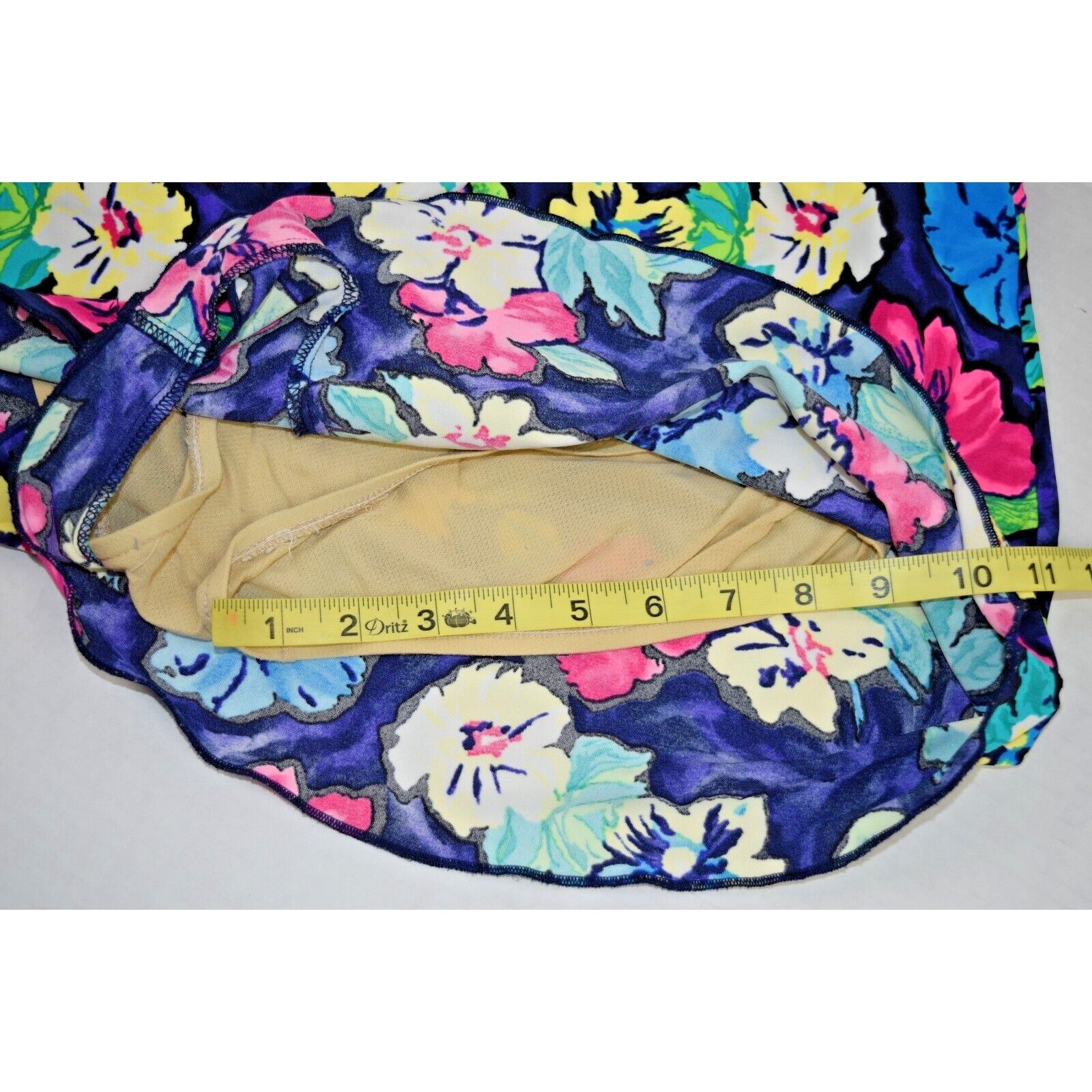 Vintage Bikini Swimsuit Anchor Club Size M/L 80s Vibrant Hawaiian Floral Silky