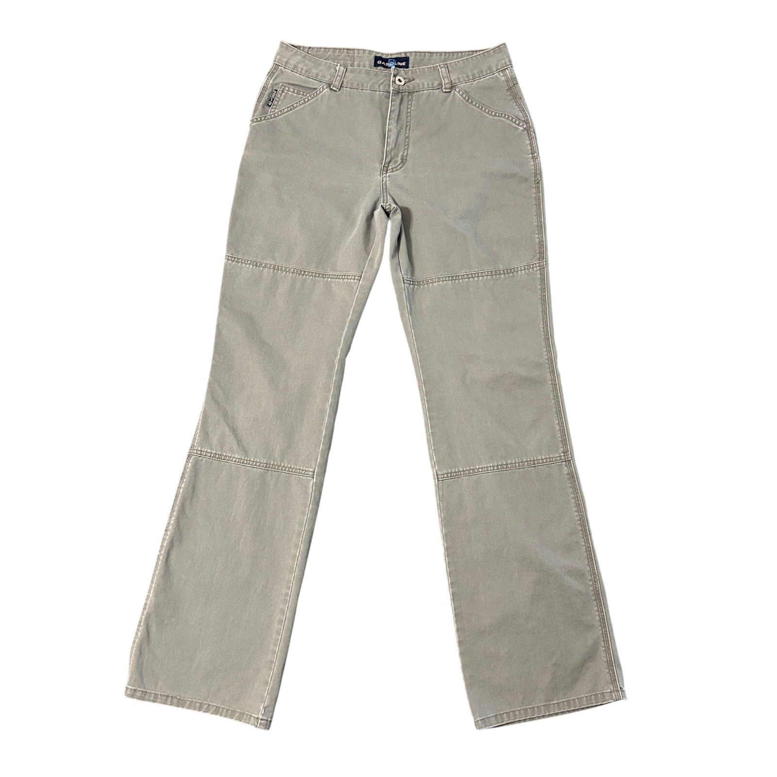 Vintage Gasoline Jeans Carpenter Pants Y2K Womens 9/10 Gray Cotton Utility 30×30