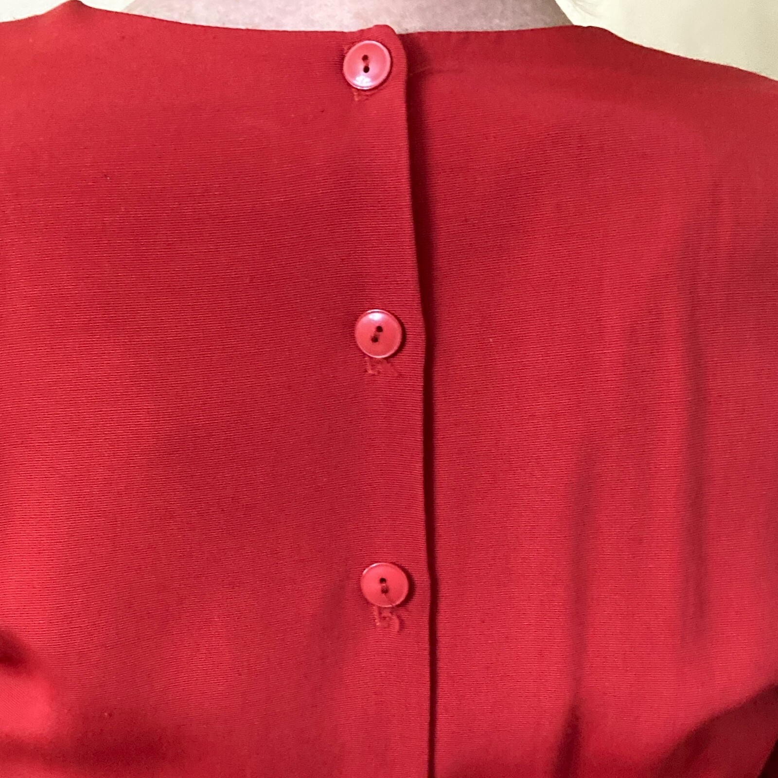 VINTAGE 1980s John Roberts Red Power Dress Long, with Shoulder Pads Sz 14