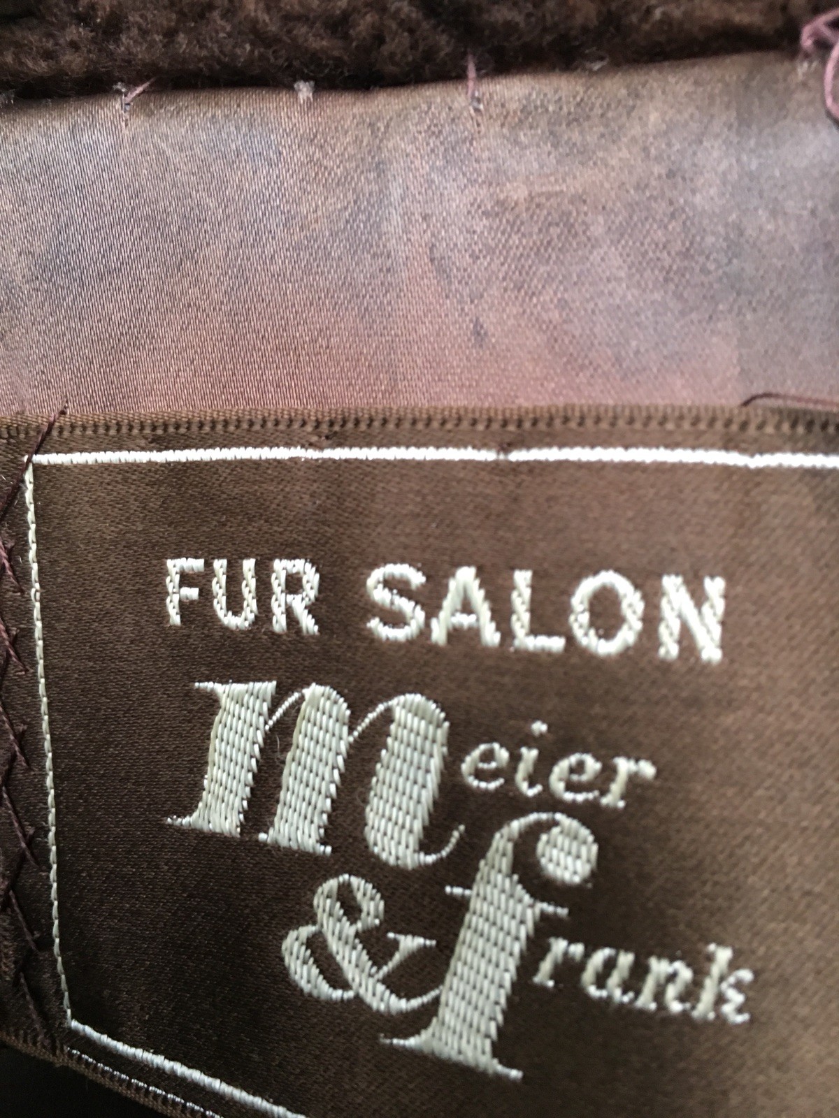 Vintage Meier and Frank 50s 60s Fur Salon Sheepskin Teddy Bear Coat Small 