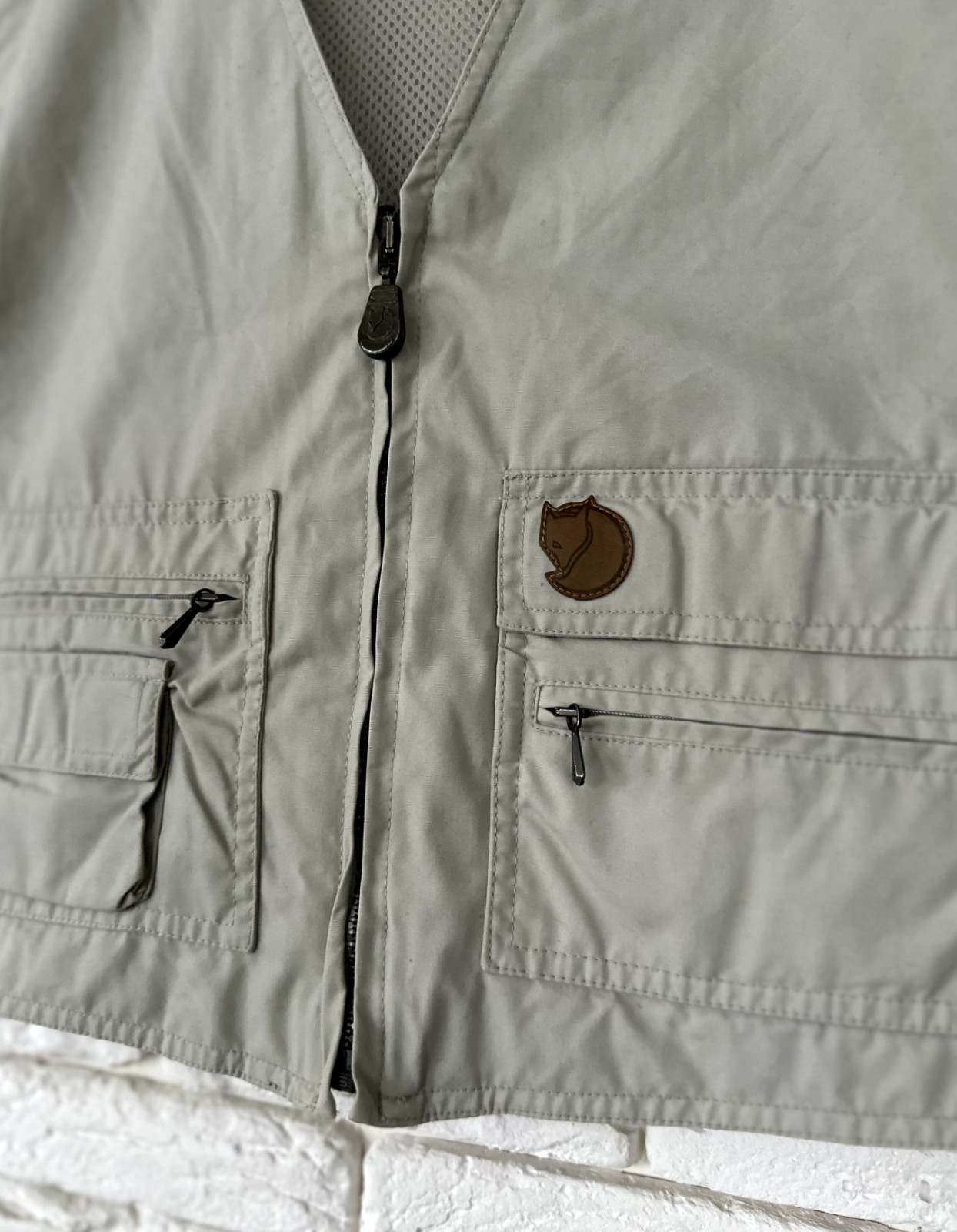90’s Fjallraven G1000 Jacket Waistcoat Logo Zipper Pockets Women’s Size L