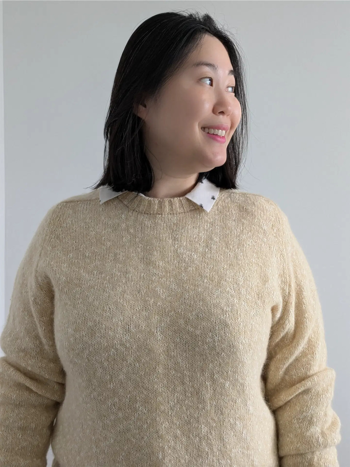 Pringle of Scotland Vintage Wool/Cotton Blend Sweater – Beige, Women’s Size S)