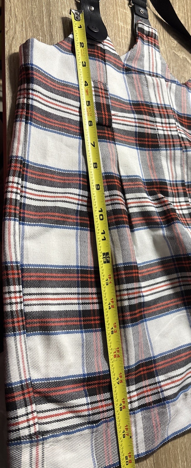 Vintage 90s SOSTANZA Plaid Pleated Romper W/Suspenders Tartan Pattern Sz 9