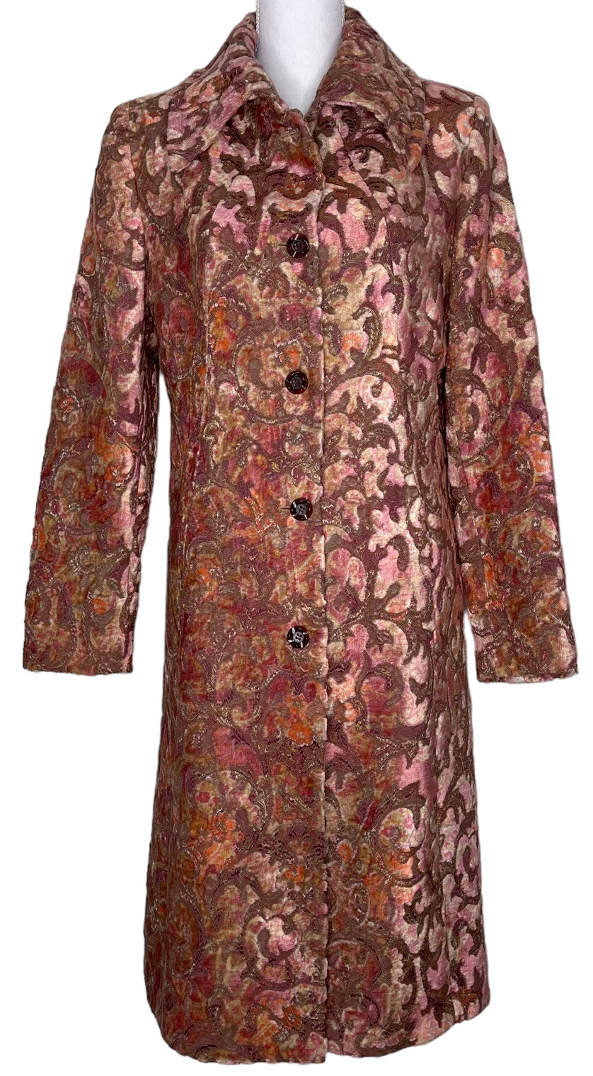 VTG Garfield & Marks Grazia Coat Venetian Jacquard Tapestry, Midi, 6, Bohemian