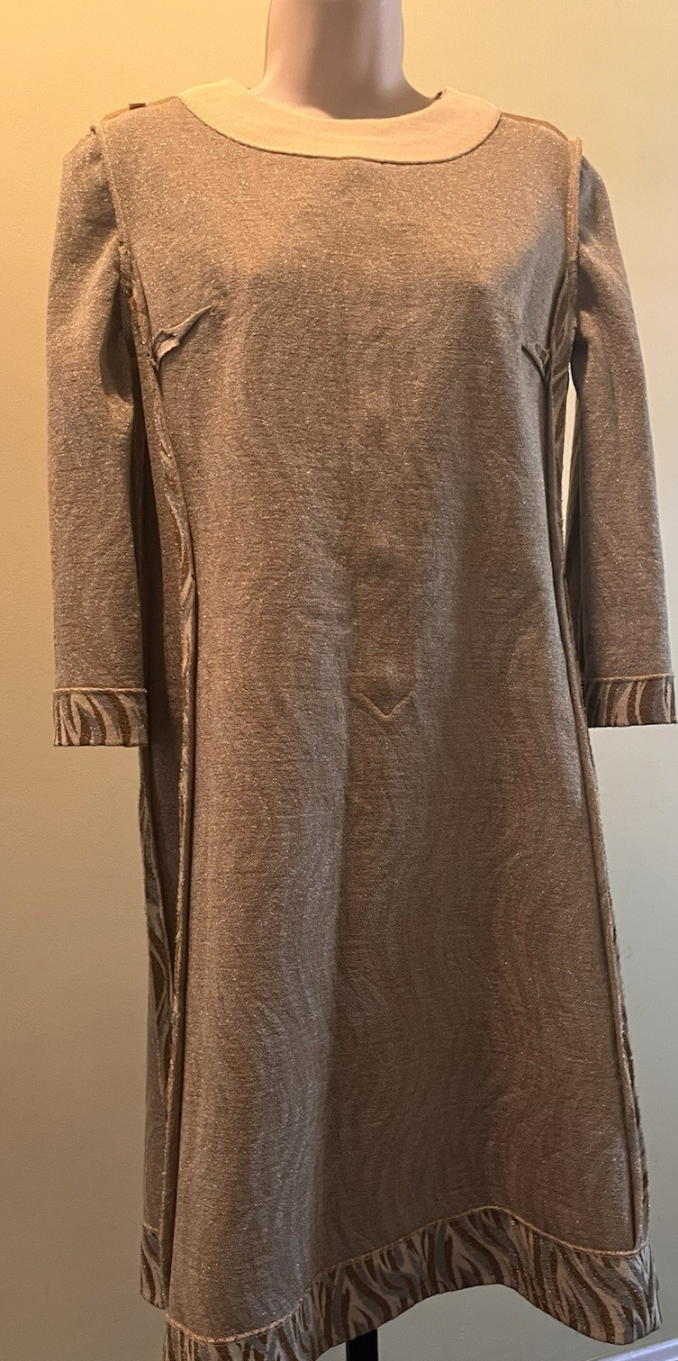 Vintage Kimberly Mid-century 1960’s Metallic Yarn Wool Dress