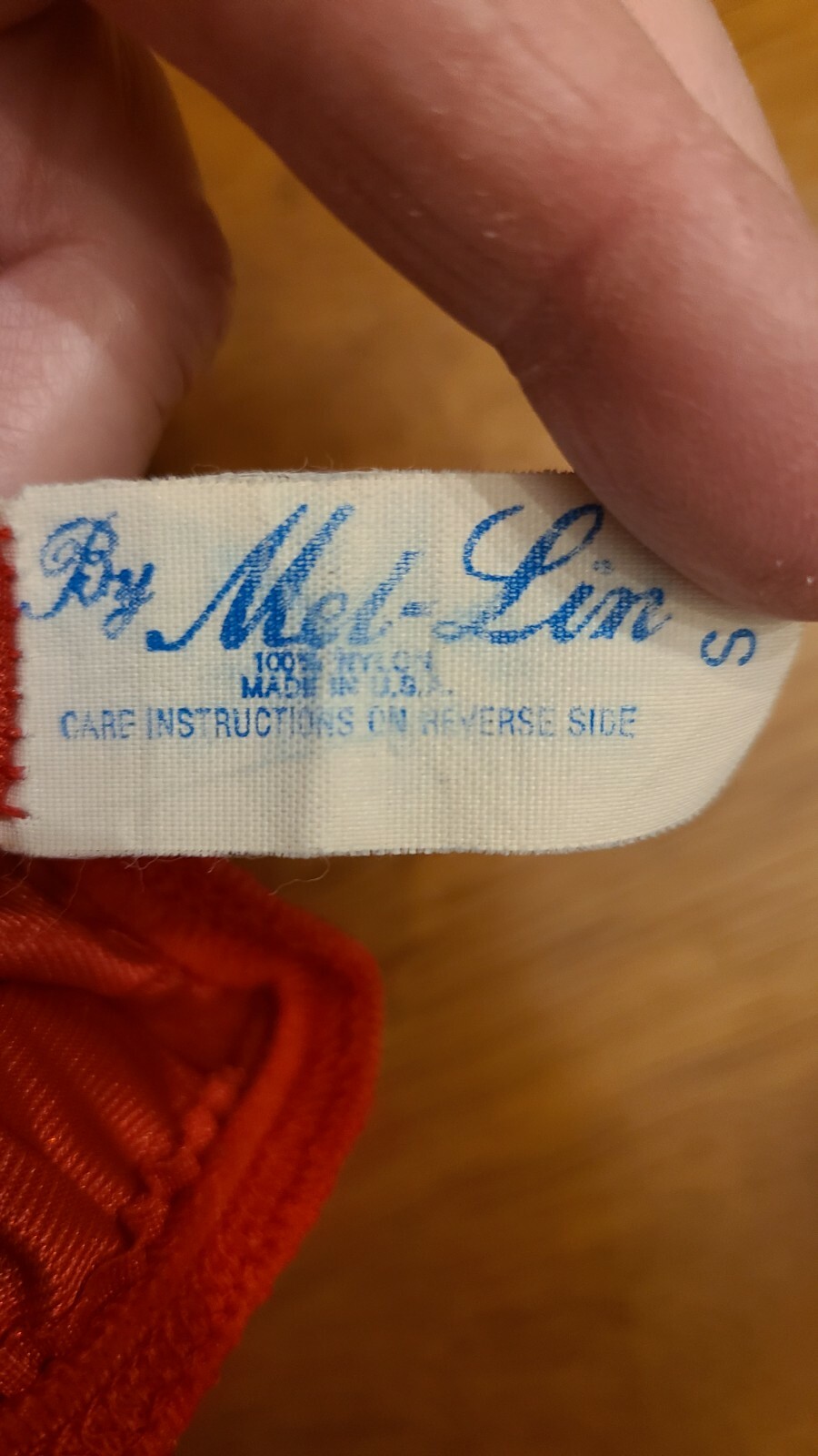 Vtg Mel lin size Small red half slip (flaw on waistband elastic) ladies