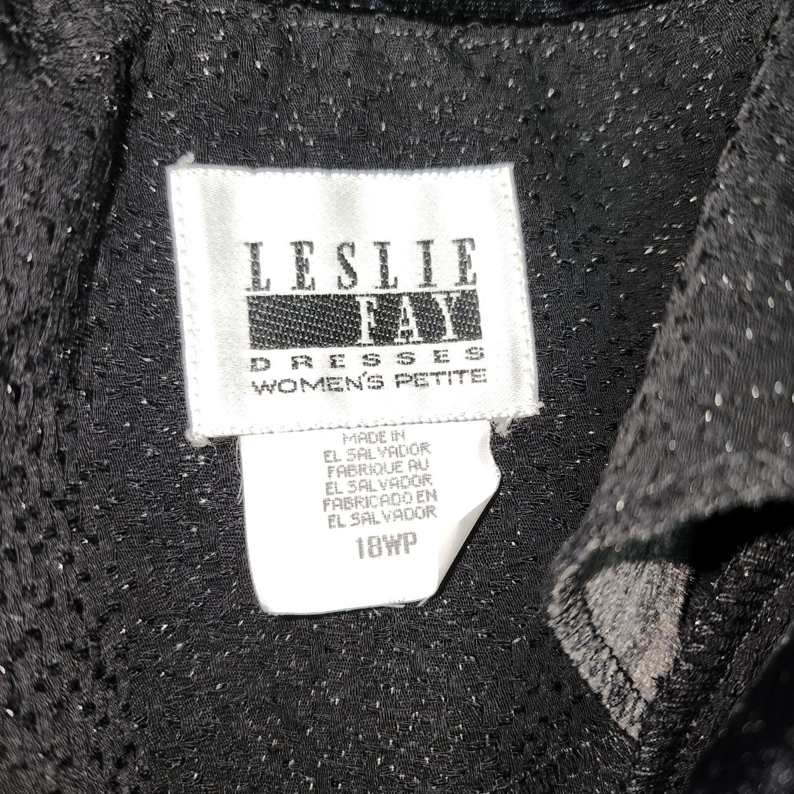 Women’s Vintage Leslie Fay Joan Leslie Pants Suit NOS Black Plus Petite 18WP