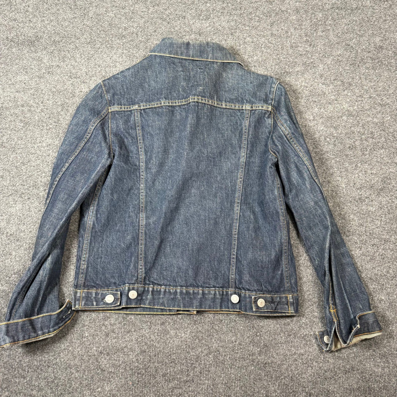 Vintage 90s Helmut Lang Classic Denim Jacket Made in Italy Blue Trucker Sz 44 M