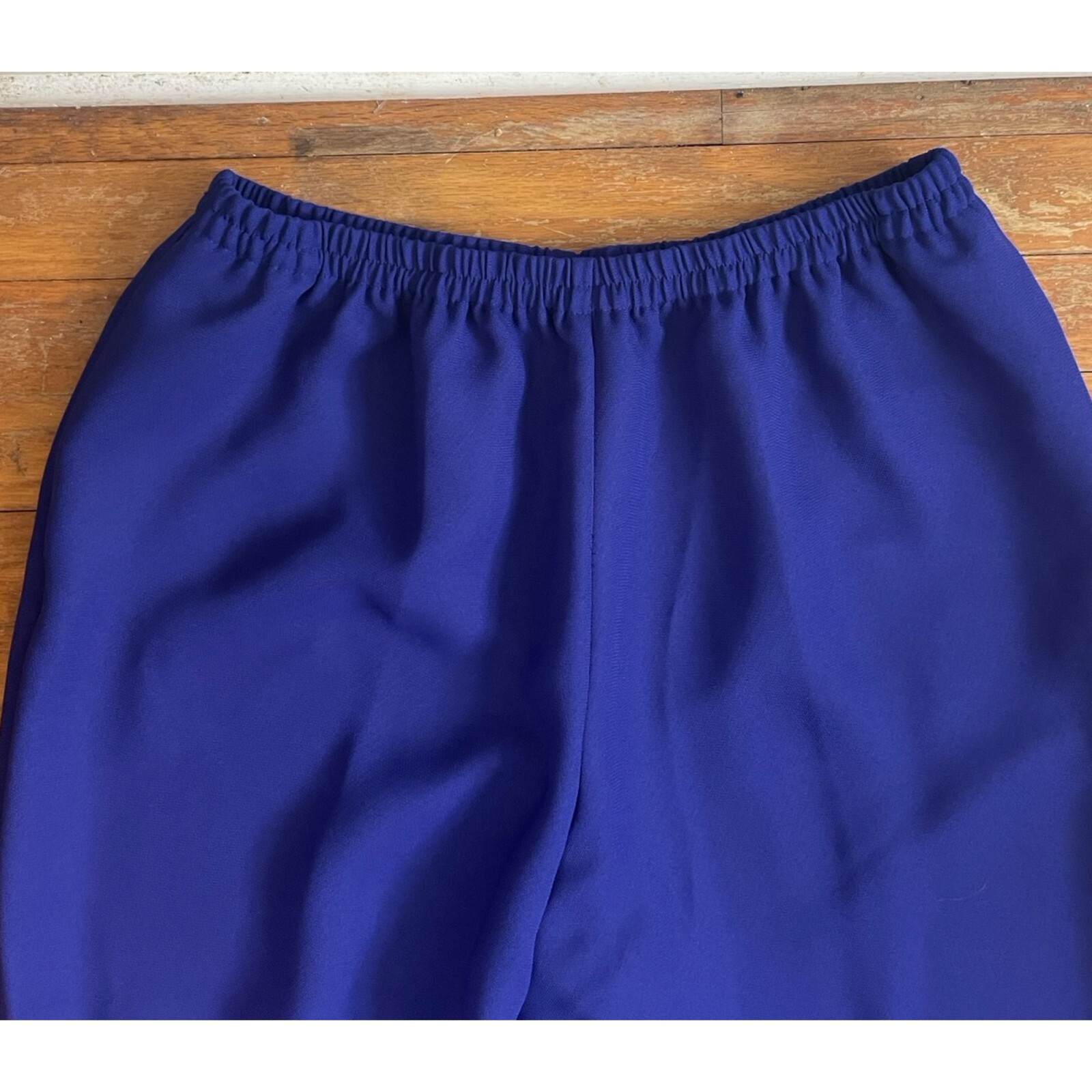 Vintage High Waist Pants Plus Size 1X (18W) 33-37″ Elastic Waist 1990s Purple