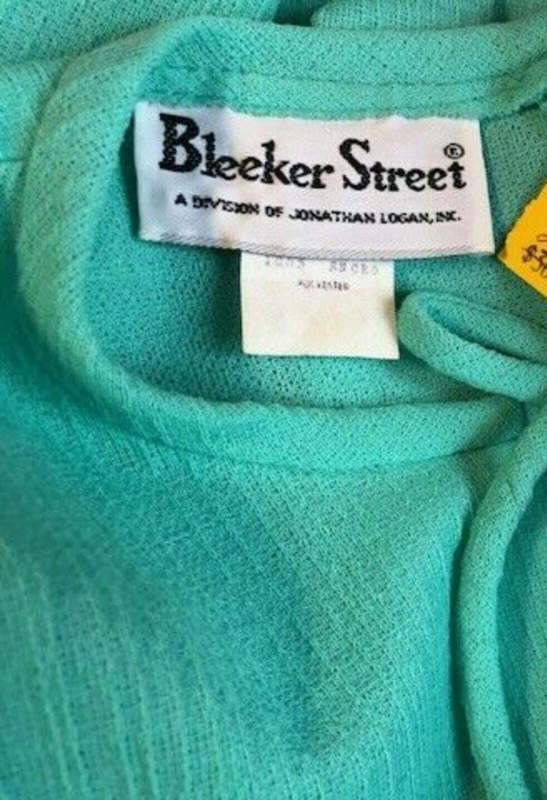 womens vtg 1970s Bleeker Street Belted Sheath Dress 12 NWT Retro Pistachio Green