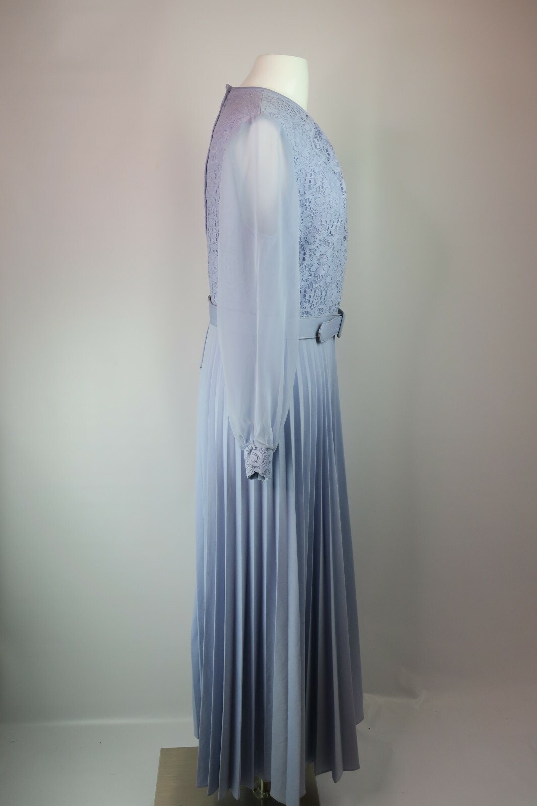 BOHO HIPPIE Prairie Festival MOD Illusion Dress 60s VTG Lilac Purple Lace L/XL