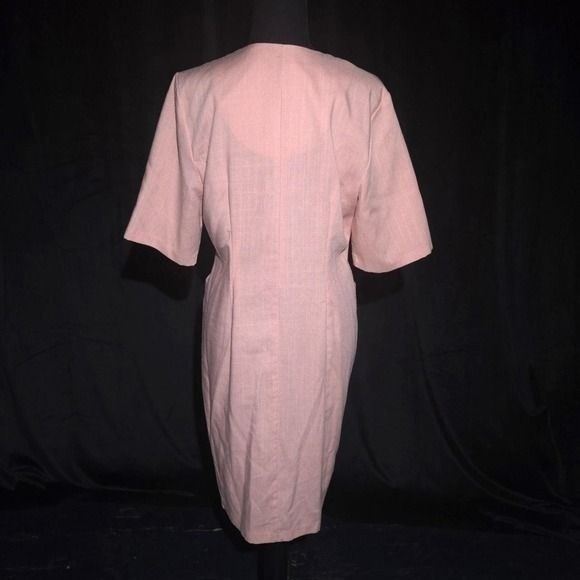 Vintage CB New York Midi Dress Light Pink Size 8p 1980s