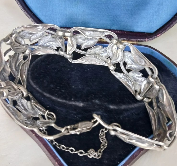 Vintage Art Nouveau Style Sterling Bracelet