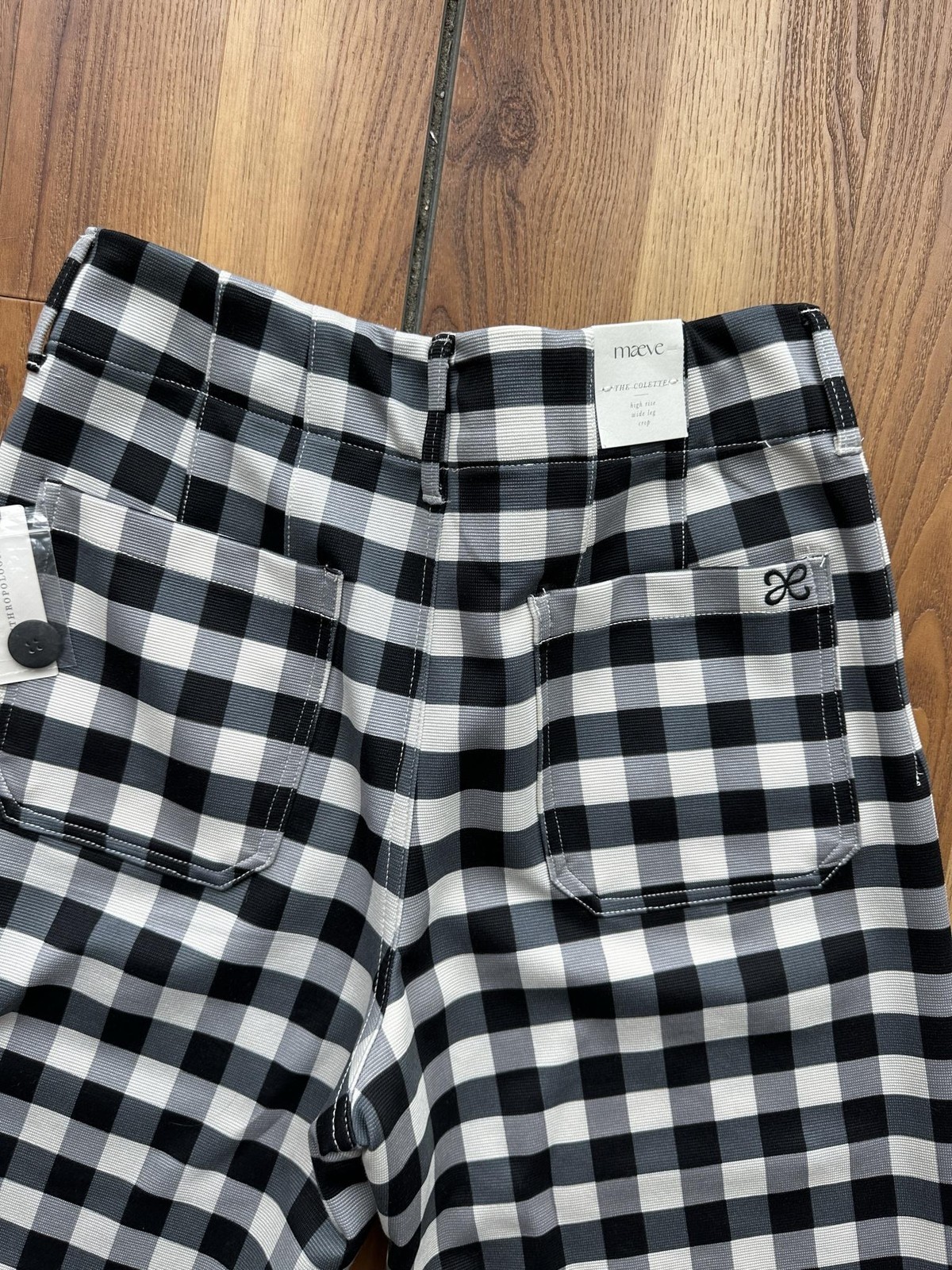 Maeve Pants Womens 29 Black Gingham The Colette Tailored Casual Trousers