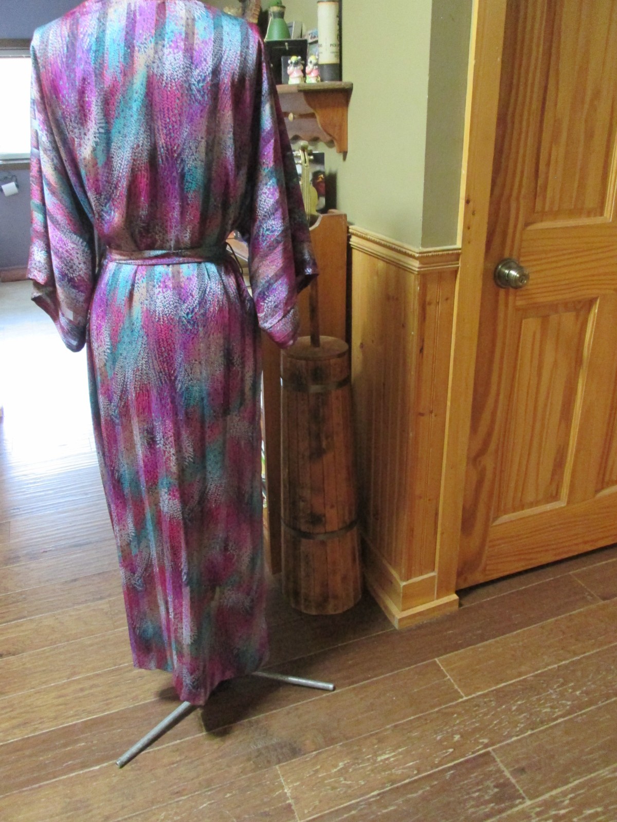 Vintage Georgette Trabolsi Neiman Marcus Wrap Robe Size Petite small Union made