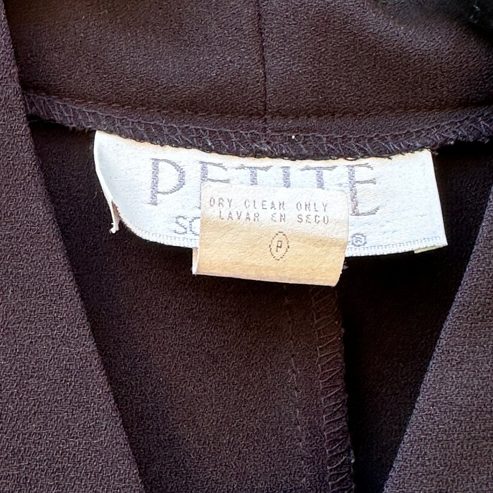 Petite Sophisticate Vintage Black Peplum Blazer Top Button Front Made in USA 0P