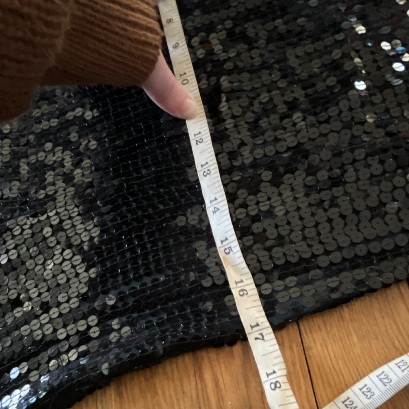 G LTD. New York Black Sequin 100% Silk Vintage Dress Medium 30″ Chest 34″ Waist