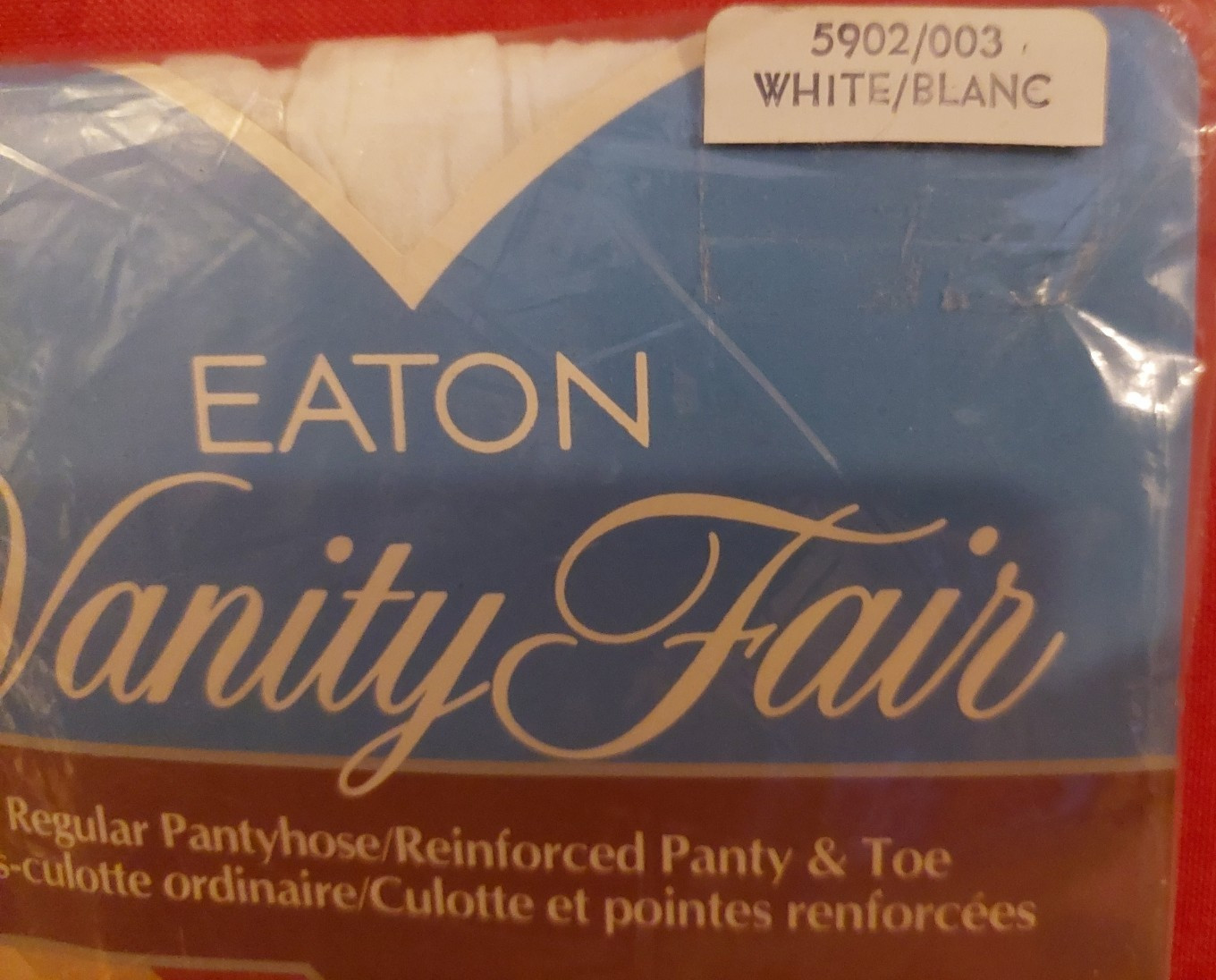 Vintage Pantyhose EATON 1 Pair Regular Color White One Size BAMA2