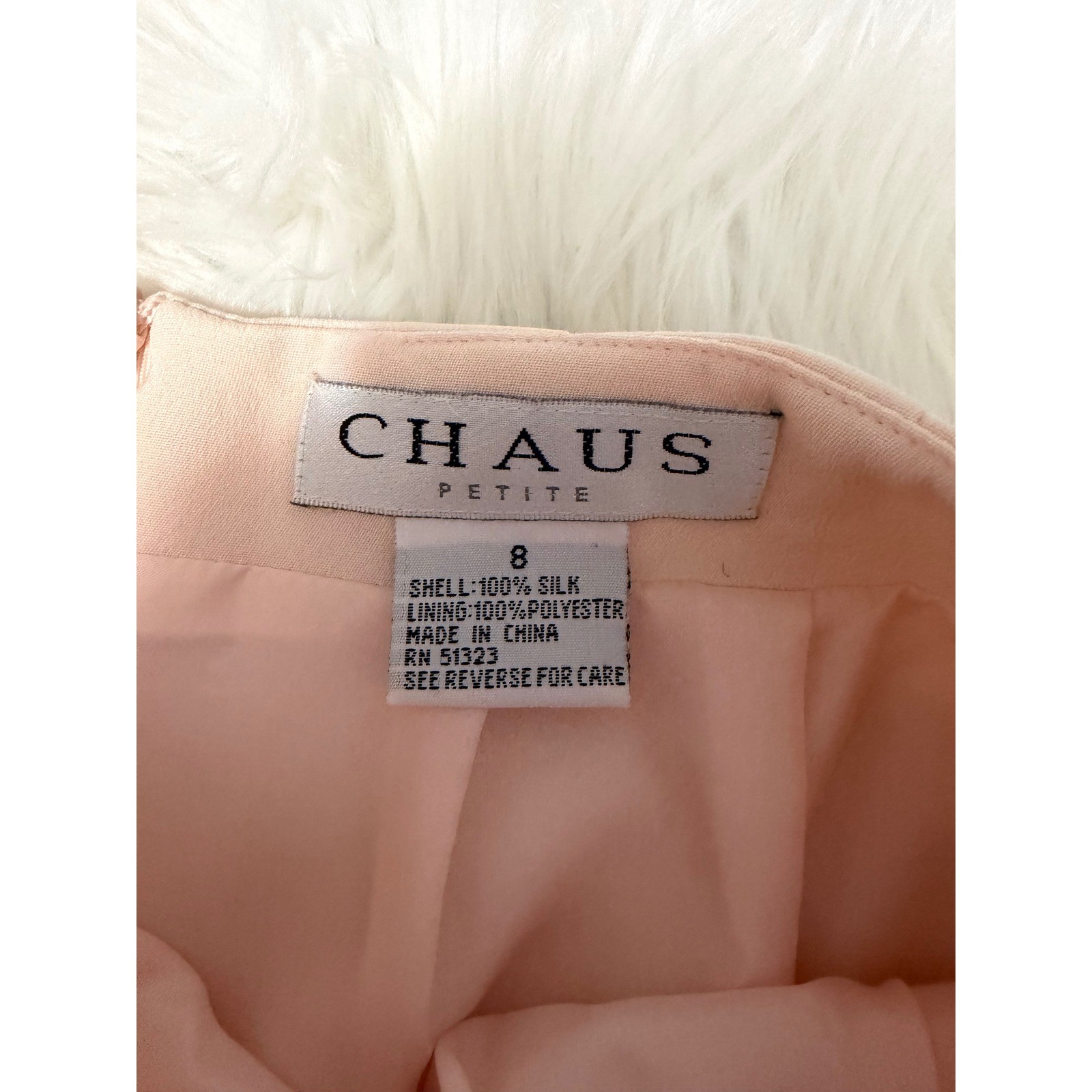 Vintage Chaus – Silk Blush Pink Petite Pencil Skirt Feminine Classic Old Money