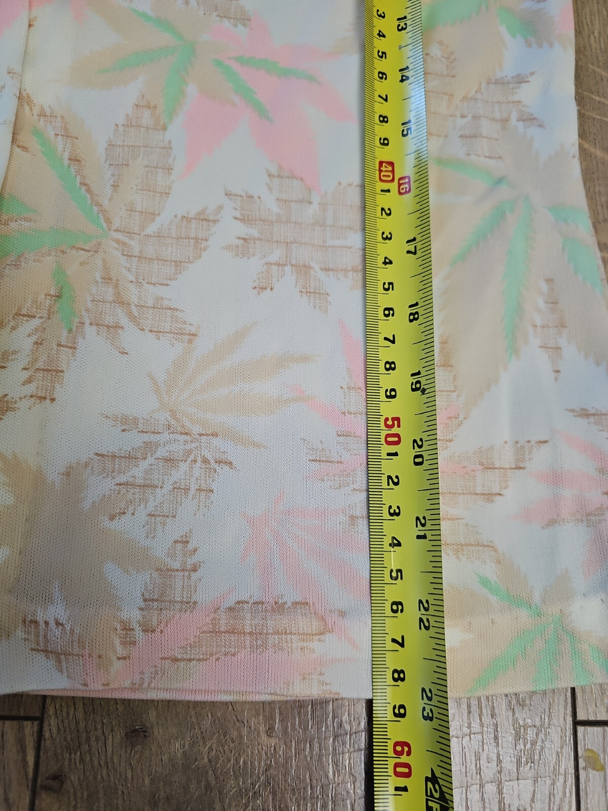 Vintage’70 Retro Hippie Mod Gogo Cannabis Patterns Top/Big Collar