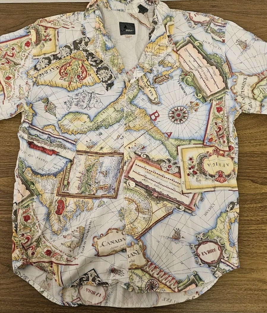VTG 1990’s LIZ CLAIBORNE LIZWEAR TRAVEL BLOUSE SHIRT SIZE SMALL M