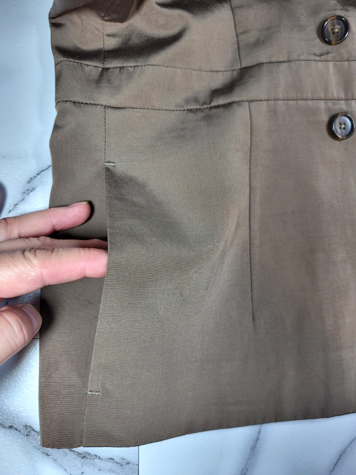 VTG Banana Republic Brown/Olive Double Breasted Fitted Vest Size 12 Academia