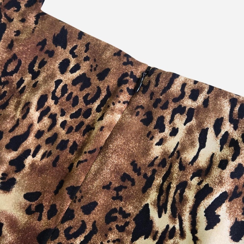VTG y2k Plus size fitted cheetah, leopard dress / 16/18 / cocktail, glam, alt