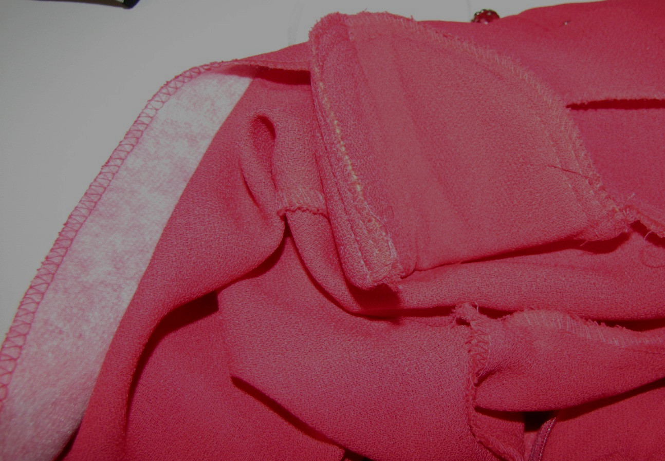 VTG 90s Dress Jaclyn Hart Rose-Pink Maxi Straight Short Sleeve Front-slit Wm. 10