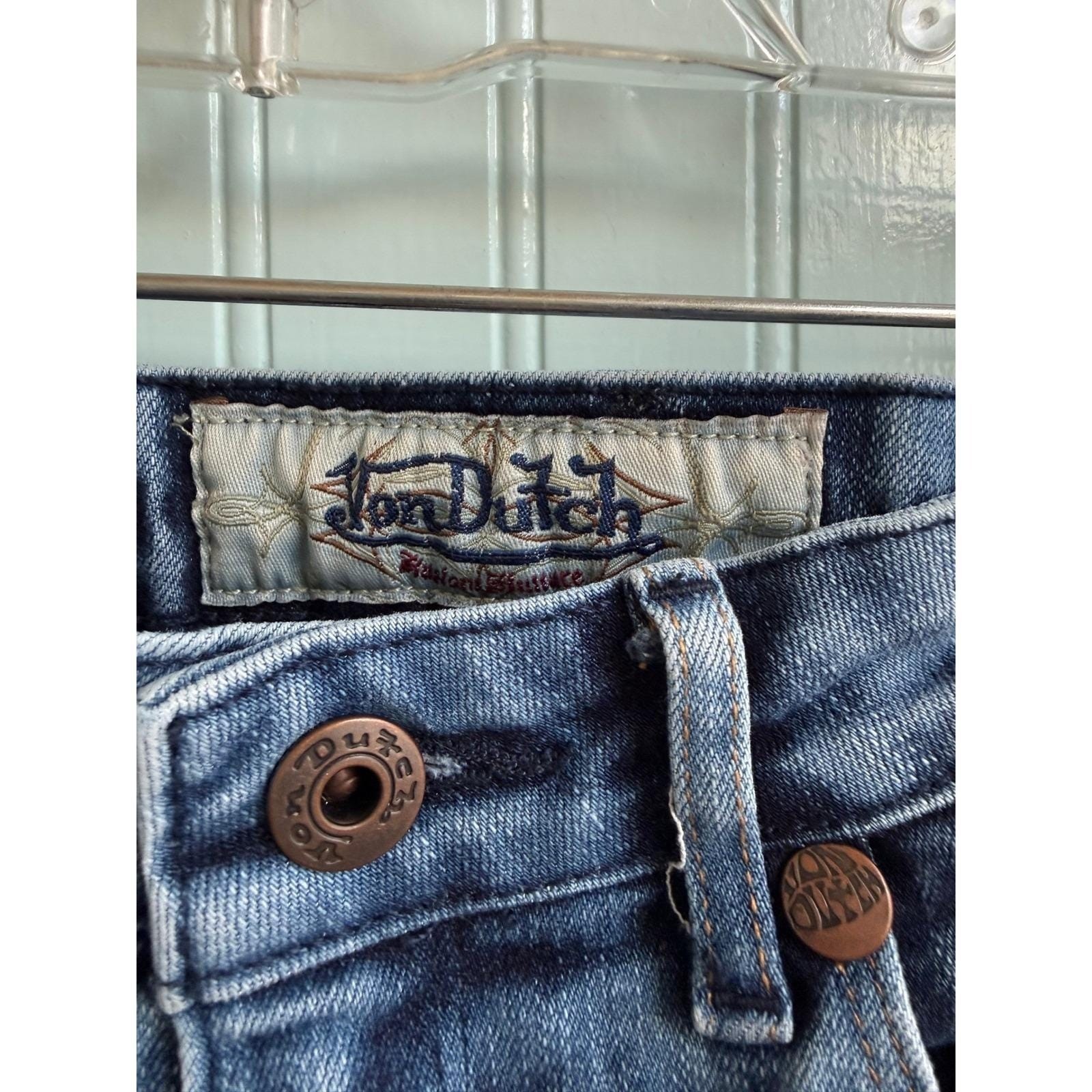 Iconic Vintage Von Dutch Kustommade Originals capris Size 27 made USA grunge