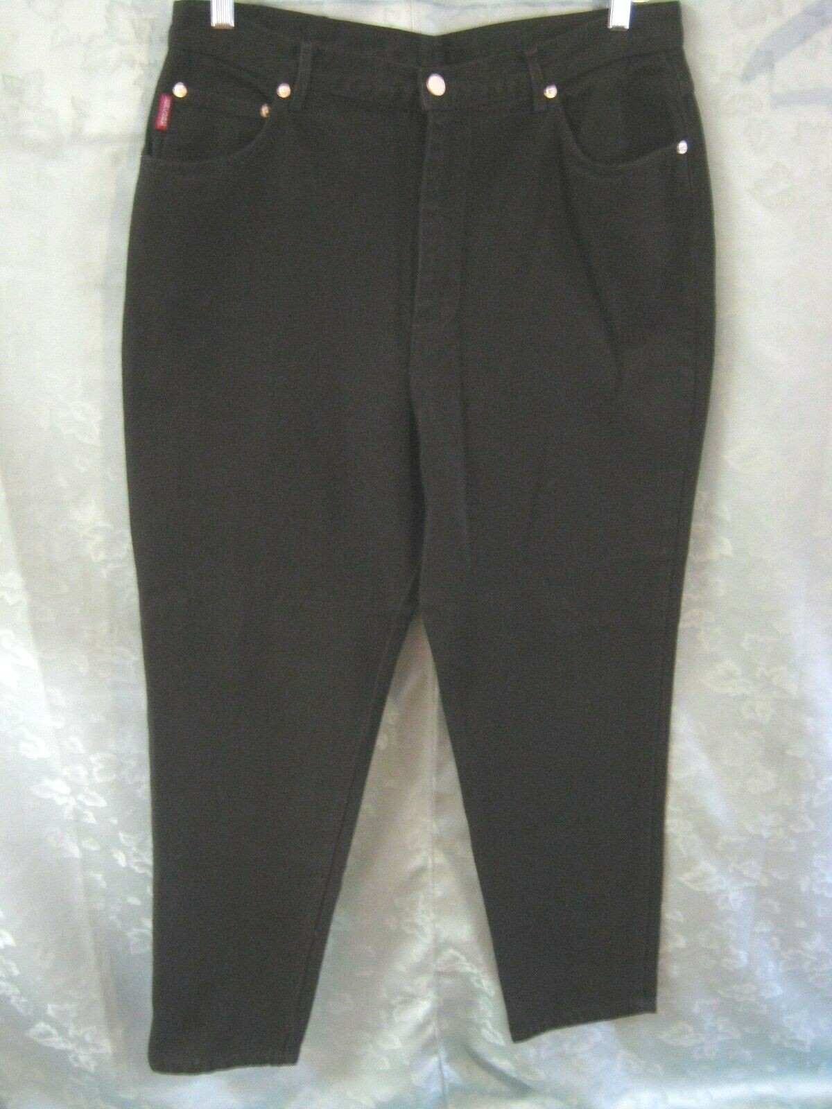 VTG 90’s Encore Black Denim Jeans Size 19 / 20 High Waist Tapered 100% Cotton