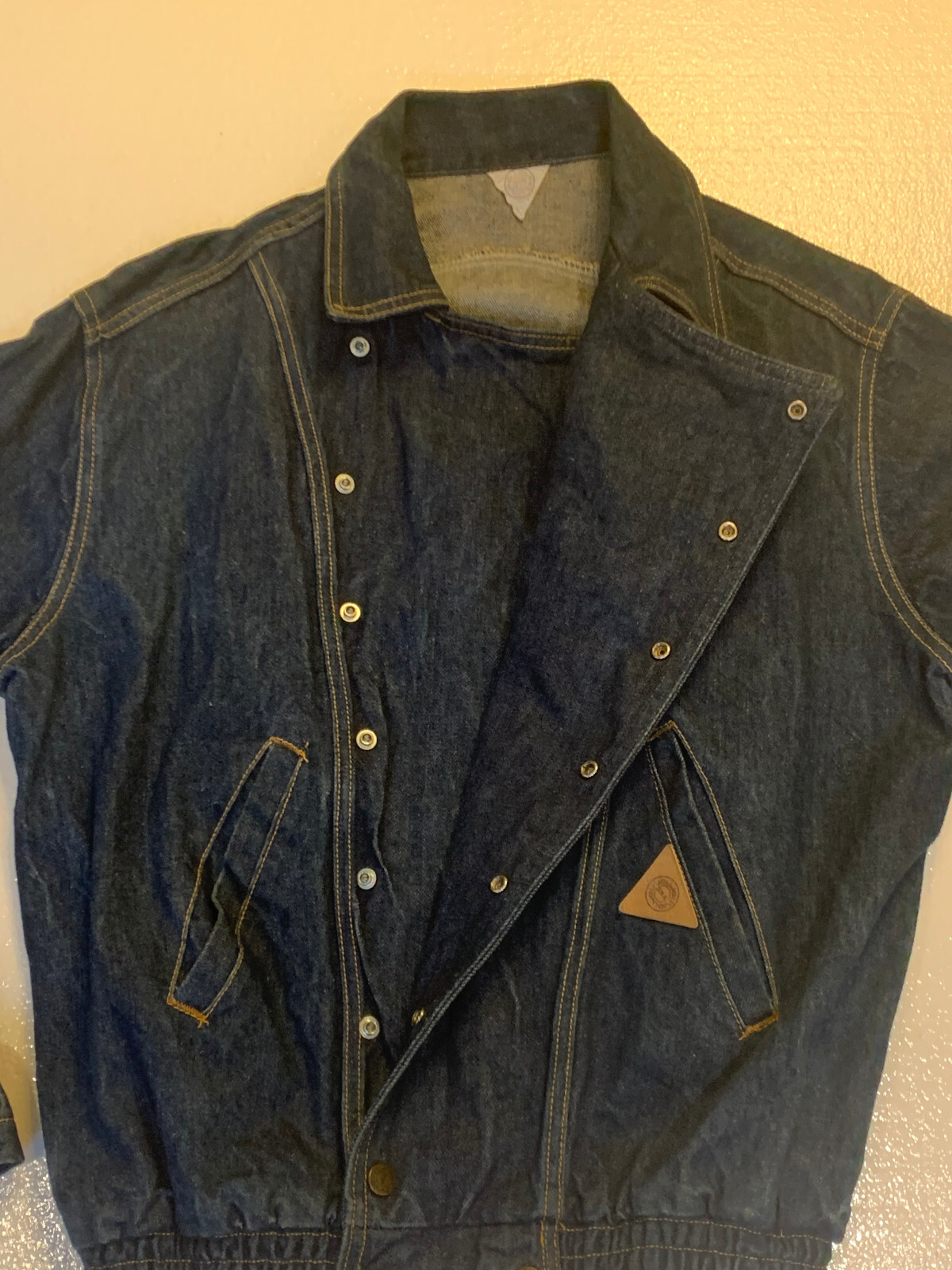 Vintage 80s Jou Jou Denim Motorcycle Biker Retro Women’s Jean Jacket Sz. M
